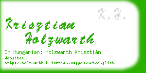 krisztian holzwarth business card